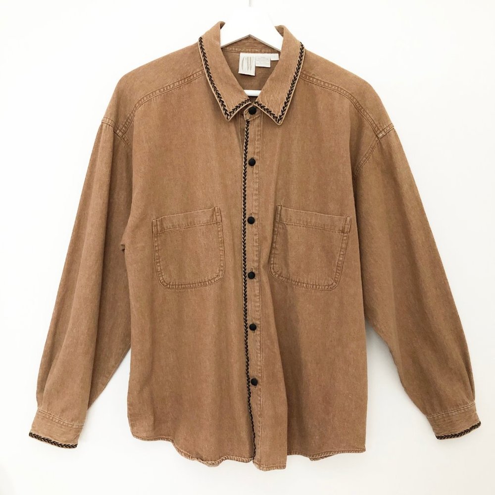 Vintage Cottagecore Western Embroidered Button Up - Picture 4 of 9